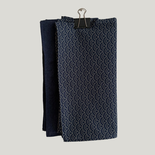 Indigo blue print cloth wrap